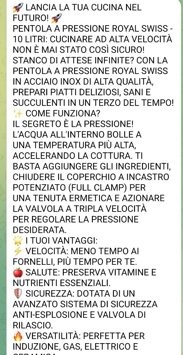 Pentola a pressione 10 lt