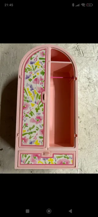 Armario Vintage Barbie Floral Rosa