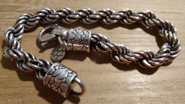 Bracciale Albert M. Argento 925 Catena Corda