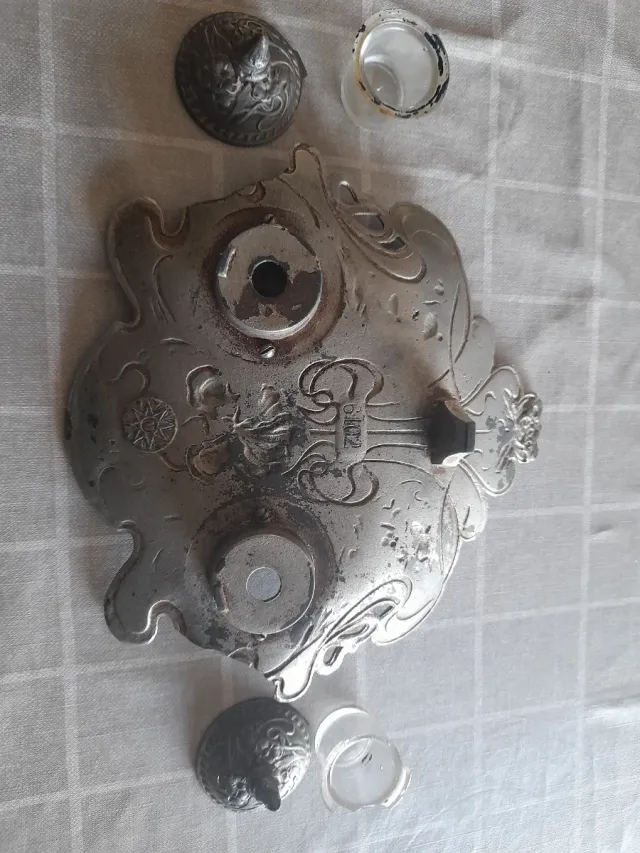 Tintero Antiguo Decorado