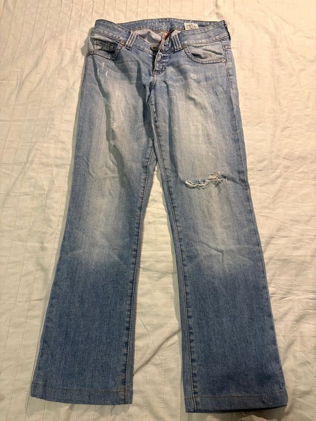 Vaqueros Guess Talla S/36 Azul Desgastado