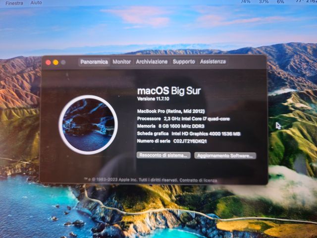 MacBook Pro Retina 15 pollici *BATTERIA NUOVA*