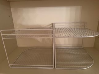 2 Ripiani organizer armadio metallo bianco