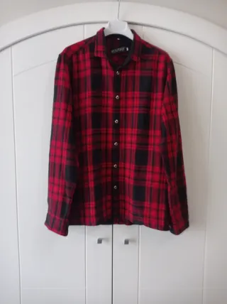 Camicia a quadri invernale unisex taglia S nuova