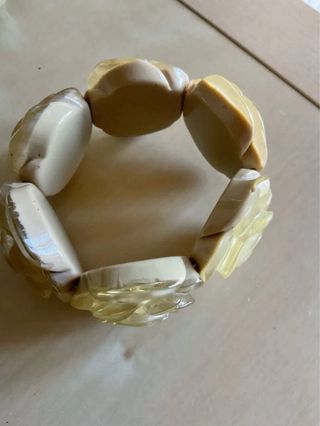 Bracciale donna con rose avorio