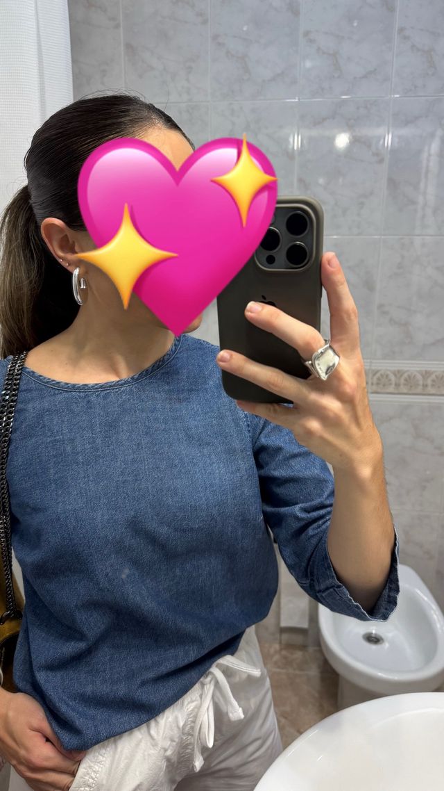 Camisa vaquera azul Talla S