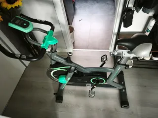 Bicicleta Spinning Gris y Verde