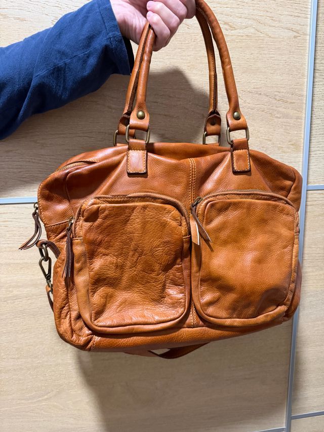 Bolsa Verapelle Piel Camel Grande