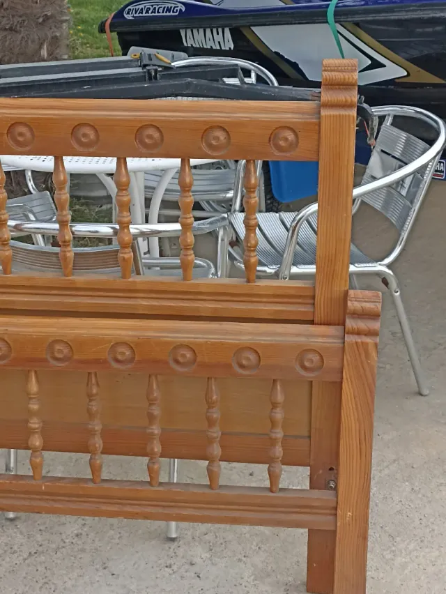 Cabecero y piecera cama 105 cm madera