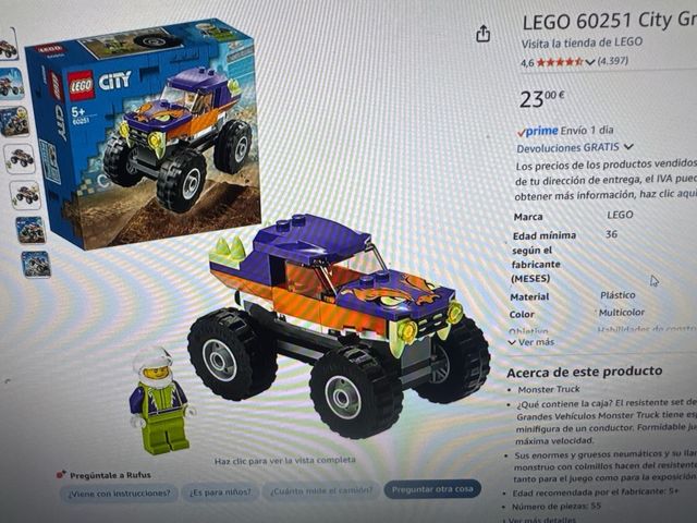 Lego City 60251 Camión Monstruo
