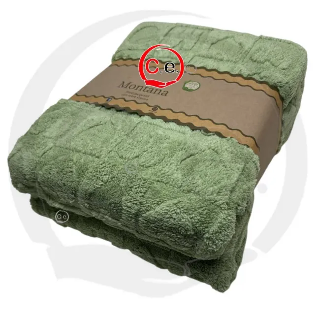 Coperta plaid matrimoniale viola