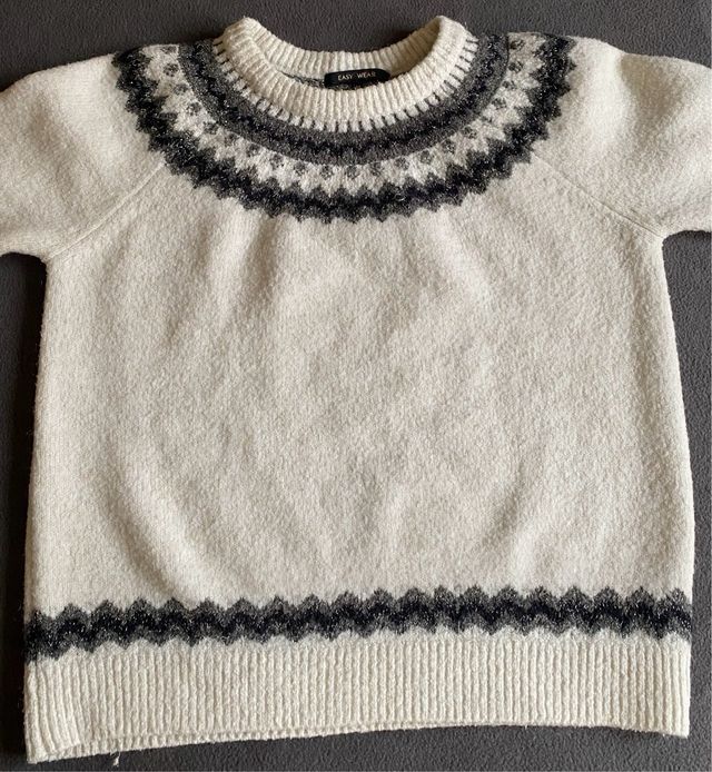 Jersey Easy Wear M blanco con hilo dorado