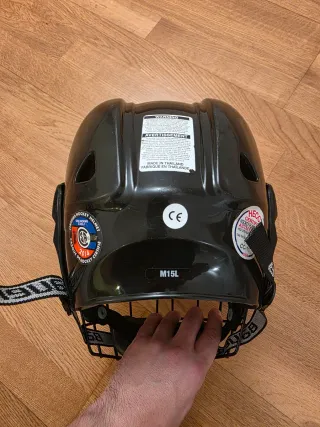 Casco de Hockey Negro Talla L