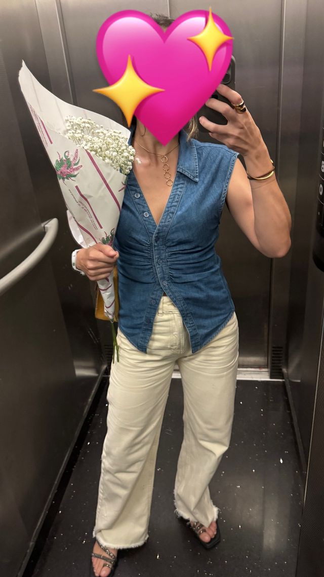 Pantalón ancho Pull&Bear amarillo talla 34