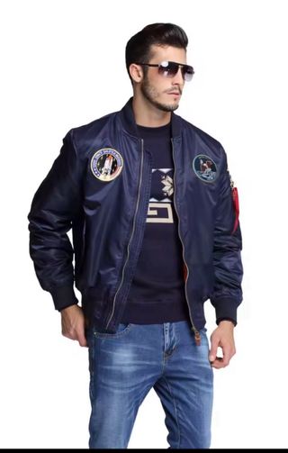 Chaqueta bomber azul APOLO