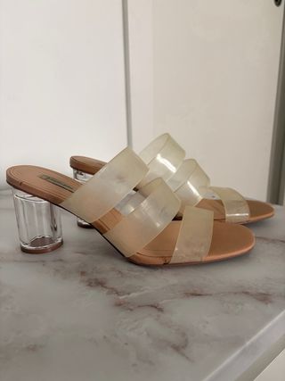 Tacones Stradivarius Talla 40 Transparentes