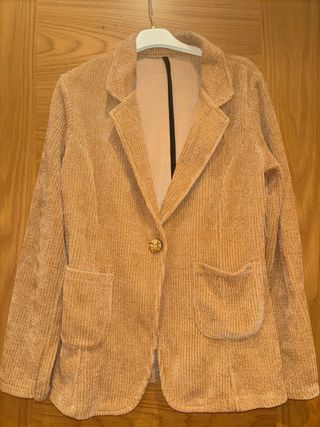 Blazer beige tonos tierra y teja
