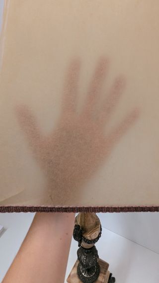 Lámpara de bronce/latón y mármol ónix