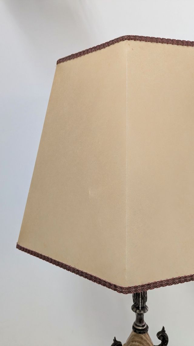 Lámpara de bronce/latón y mármol ónix