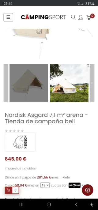 Tienda Tipi Beige y Marrón