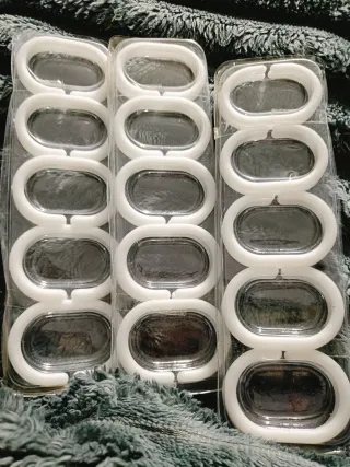 -10 Anillas para Cortina de Ducha