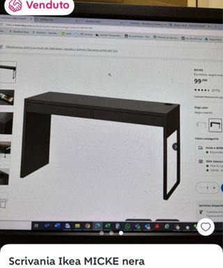 Escritorio Ikea MICKE negro-marrón
Valencia