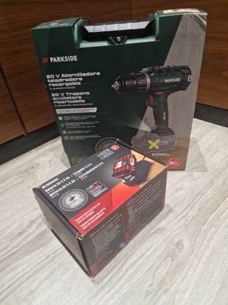 Taladro Parkside 20V + Batería + Cargador