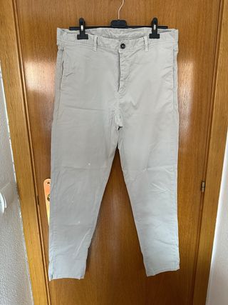 Pantalones Massimo Dutti Beige Talla