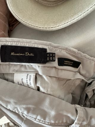 Pantalones Massimo Dutti Beige Talla