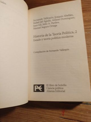 Historia de la teoría política, 2: Estado y teo...