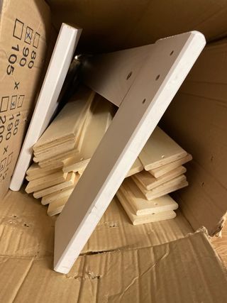 2 Camas Individuales LUFE Madera blanca