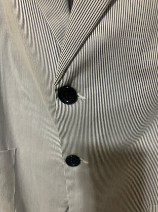 Giacca in tessuto grigio chiaro con righe Over-D