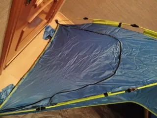 Tienda de playa Glymnis azul y verde