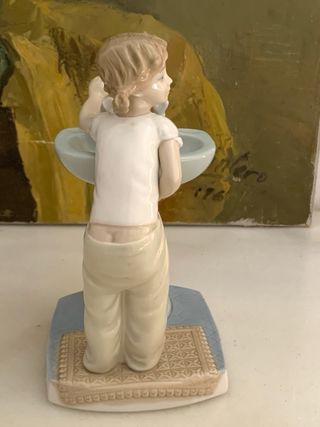 Vintage porcelana Lladró niña del lavabo