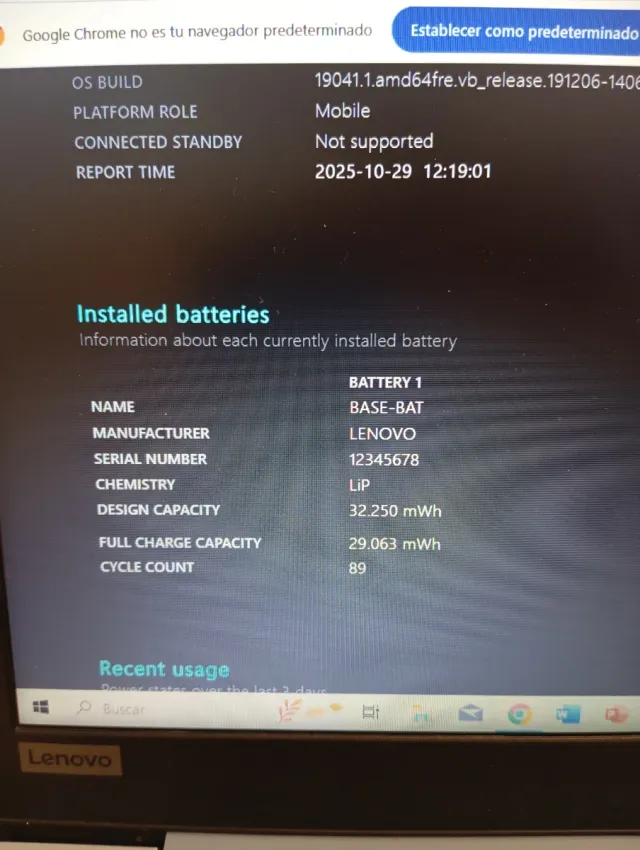 Portátil Lenovo Azul/Gris