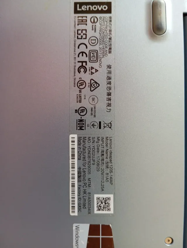 Portátil Lenovo Azul/Gris