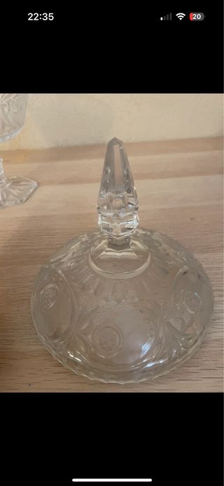 Porta caramelle vintage in cristallo