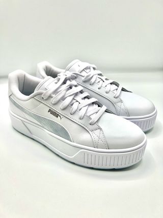 Zapatillas Puma Mujer Talla 38 Blancas y Plateadas