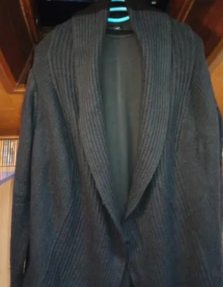 Chaqueta de lana negra mujer manga larga y vestido