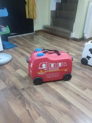 Maleta infantil bomberos, vaca y tigre