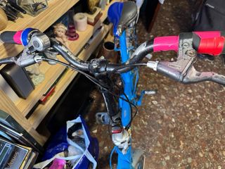 Bicicleta plegable azul