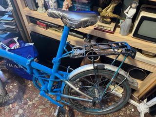 Bicicleta plegable azul