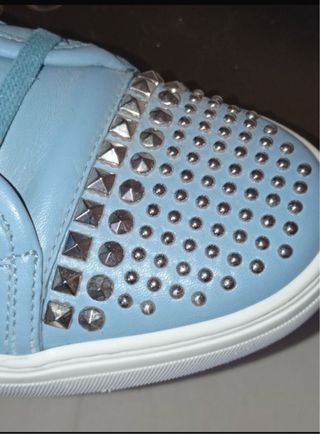 Sneakers Gucci unisex Azzurre con Borchie Argento 