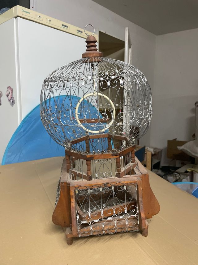 Jaula estilo árabe madera y metal