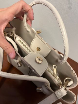 Bolso Zara Beige Mano