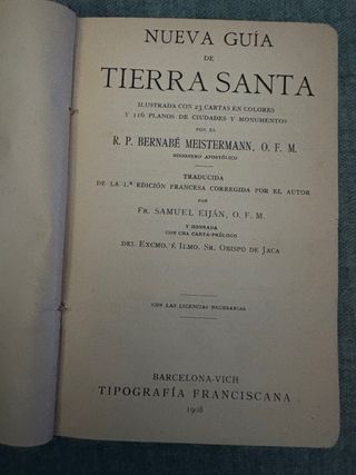 Nueva guía de Tierra Santa 1907.