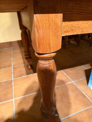 Mesa txoko roble y 8 sillas