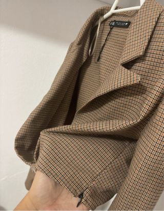 Blazer corto Zara cuadros S 