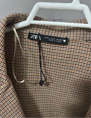 Blazer corto Zara cuadros S 