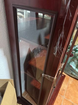 Vitrina madera maciza con espejo